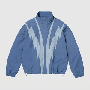 Chaqueta con cremallera y pantalón 100% nailon con diseño sublimado, hombros caídos, impermeable, cortavientos, chándal para hombre - Product Image 2