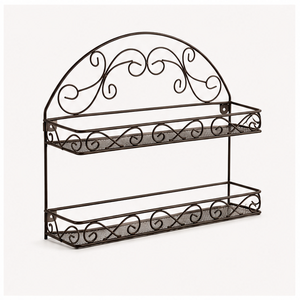 Vintage 3 Tier <b>Wall</b> <b>Mounted</b> Spice Rack Organizer Metal Hanging Space Saving Kitchen Storage <b>Shelf</b> Pantry Organizer for Wholesale - Product Image 2