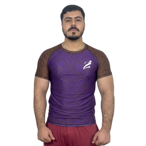 เสื้อรัดกล้ามเนื้อผู้ชายแบบสั่งทำพิเศษ คุณภาพสูง สำหรับ BJJ MMA แห้งเร็ว เหมาะสำหรับเล่นเซิร์ฟและว่ายน้ำ - Product Image 4
