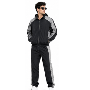 High Quality Nylon Tracksuit for <b>Men</b> Custom Training Wear Breathable Windproof <b>Jacket</b> and Pants Wholesale Factory - Product Image 4