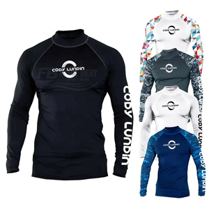 Camiseta de Manga Larga de Alta Calidad, Ecológica, con Protección UV, Personalizada, para Hombre, para Playa, Surf, Deportes Acuáticos, Buceo, Color Azul - Product Image 1