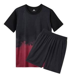 Ensemble de t-shirts et shorts unisexes de haute qualité, personnalisés, été, 300 g/m², deux pièces, streetwear, décontracté, vêtements pour hommes, shorts, t-shirts - Product Image 1
