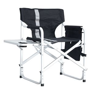 Sedia da Regista Pieghevole Leggera a 2 Pezzi con Tavolino Laterale e Tasche Portaoggetti, Imbottita per Interni/Esterni - Product Image 4