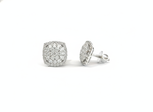 Pendientes con diamantes redondos para mujer, diamantes naturales y cultivados en laboratorio - Product Image 2
