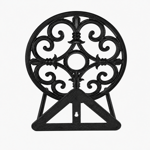 Aluminum 100-ft <b>Wall</b> <b>Mount</b> Garden <b>Hose</b> Reel Decorative Metal <b>Hose</b> Holder with Powder Coated Finish for Outdoor Garden ODGGAD015 - Product Image 6