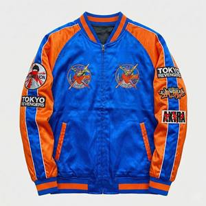 Veste bomber Sukajan personnalisée en satin, style streetwear japonais, broderie industrielle lourde, motif guerrier samouraï anime, pour homme - Product Image 5