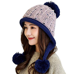 Gorro de punto con bordado de número 8, talla 8, multicolor, novedad, superventas, calidad de exportación, fibra acrílica, orejeras comunes - Product Image 6
