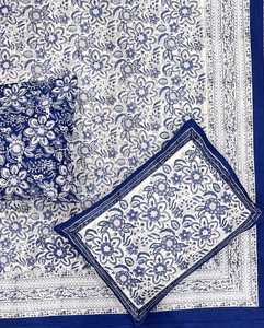 Parure de lit vintage en coton imprimé à la main, motifs floraux, 100% coton, style Jaipuri, artisanale, décoration d'intérieur, export - Product Image 3