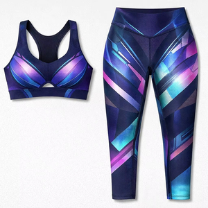 Ensemble de sport pour femme : Soutien-gorge de sport, Legging taille haute, Short, Tenue de yoga, Gym, Fitness, Course à pied, Entraînement, Vêtements de sport push-up - Product Image 1