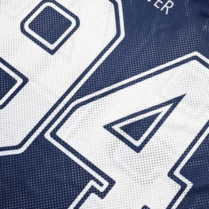 Jersey de Fútbol Americano Personalizado en Malla Azul Oscuro, Cuello en V, Uniforme de Equipo con Números en Tackle Twill, Fabricante OEM al por Mayor - Product Image 4