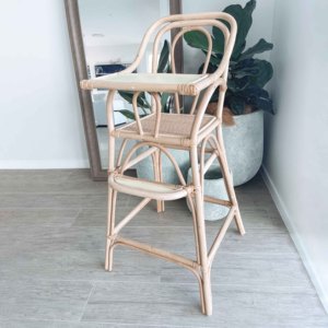 Sillas altas de caña natural, sillas altas de ratán hechas a mano, más vendidas, silla de alimentación para bebés y niños pequeños - Product Image 2