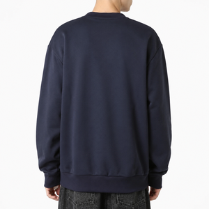 Custom Men Sweatshirt Blank Casual Crewneck <b>Plain</b> Dark Navy Blue Fleece <b>Jumper</b> Pullover - Product Image 5