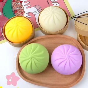 Juguete Antiestrés Popular de Dumplings al Vapor Elásticos y Rellenos, Pequeño Bollo al Vapor, Kit de Mochi Blandito para Niños, Juguete para Aliviar el Estrés - Product Image 1