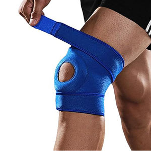 Attelle de compression pour genou en néoprène rose pâle pour femmes, fitness et récupération, avec trois sangles de fixation, taille unique - Product Image 5