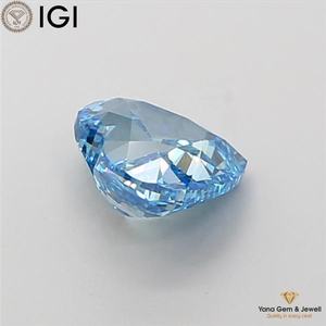 Diamant de laboratoire cultivé CVD, taille cœur, certifié IGI, couleur bleu vif fantaisie, clarté VS2, 2,00 carats, parfait pour la personnalisation - Product Image 4
