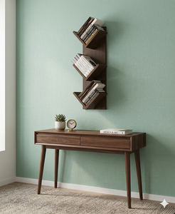 Modern Wood <b>Corner</b> Bookcase 6 Tier Space Saving <b>Shelf</b> Floor Standing Storage Rack for Living Room Home Office - Product Image 3
