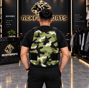Fabricant pakistanais de gilets d'entraînement personnalisés avec logo, vente en gros OEM, protection de poitrine camouflage, vêtements de sport, équipement d'entraînement d'équipe, équipement de performance - Product Image 2