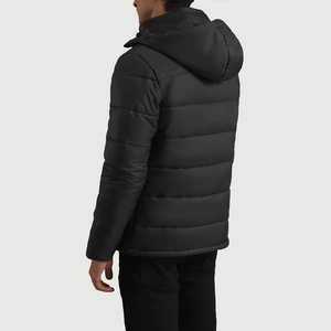 Factory Made Solid Black Color Men's Outdoor <b>Jacket</b> High Quality Polyester Fabric Quilted <b>Packable</b> Zipper Style Puffer <b>Jacket</b> - Product Image 2