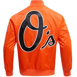 Chaqueta Varsity Naranja de los Orioles de Baltimore para Hombre, Diseño con Parches Bordados, Ropa Casual de Otoño - Product Image 2