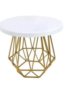 Premium Metal Cake Stand with White Tray & Gold Finish Base Elegant Dessert Stand for Cakes Cupcakes pastries & fruits - Product Image 4