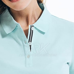 Polo femme uni, grande taille, pour adulte, manches courtes, design classique, idéal pour l'été - Product Image 5