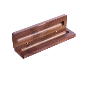 Coffret à stylos en bois pour cadeaux d'affaires, organiseur de bureau, papeterie de bureau de haute qualité, étui de luxe en laiton et bois pour stylos - Product Image 4