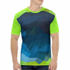 T-shirt pour homme en sublimation 100% polyester, couleur unie, respirant, léger, manches courtes, en vente - Product Image 1