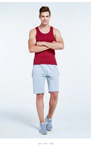 เสื้อกล้ามถักเนื้อผ้าโพลีเอสเตอร์/คอตตอนลำลองสำหรับผู้ชาย เหมาะสำหรับการเพาะกายและการออกกำลังกาย - Product Image 5
