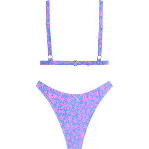 Conjunto de bikini push-up con aros, estampado floral, corte alto, traje de baño de dos piezas para mujer, biquini de verano - Product Image 2