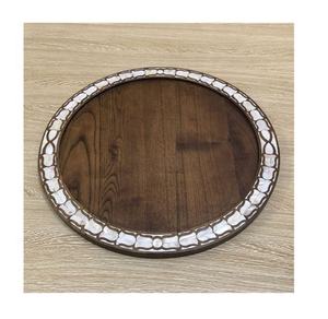 Plateaux de service en bois et MDF incrustés de nacre, artisanat de qualité en gros, 40x40 cm, multicolores, pour hôtels, restaurants, Inde - Product Image 5