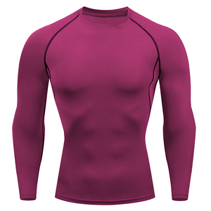 Custom <b>Men</b> T <b>Shirt</b> long Sleeve Slim <b>Compression</b> <b>Shirt</b> Running Gym Solid Pattern Quick Dry Fabric <b>Compression</b> <b>Shirts</b> - Product Image 3