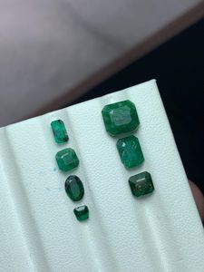 Esmeraldas Naturales de Corte Octogonal, Piedras Preciosas Verdes con Certificación IGI, Piedras Crudas Imperfectas para Joyería y Manualidades - Product Image 3