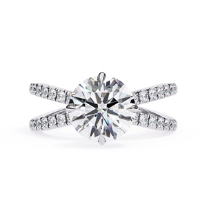 Anillo de Diamante Cultivado en Laboratorio de Corte Redondo de 2 Quilates de Calidad Premium en Oro Sólido de 14K, Joyería Fina para Compromiso y Boda, OEM/ODM Disponible - Product Image 5