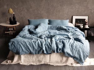 Ensemble de housses de couette en lin en gros |   Logo et tailles personnalisés disponibles, ensembles de housses de couette 3 pièces 100% lin - Product Image 1