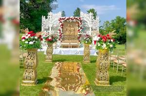 Outdoor stage for traditional <b>weddings</b> radha krishna <b>frame</b> walkway pillar traditional outdoor - Product Image 4
