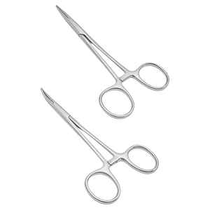 Ensemble professionnel de pinces de pêche en acier inoxydable, à mâchoires droites et courbées, avec fonction de serrage, pour l'élimination des hameçons et le dégorgeage - Product Image 1