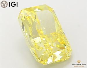 Diamante Cultivado en Laboratorio CVD, Color Amarillo Intenso, Claridad VS1, 5.00 Quilates, con Certificado IGI, Corte Radiante para Joyería de Diseño - Product Image 3