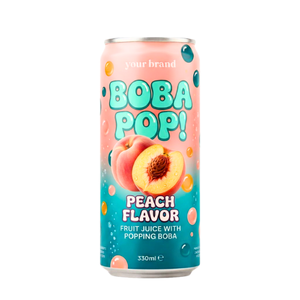 Bebida de Jugo de Boba con Sabor a Manzana, Bebida de Frutas con Boba Efervescente, Lata de 330 ml Lista para Beber, OEM, Marca Privada - Product Image 4