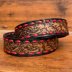 Custom Handmade New Aces Design Cowhide Leather <b>Camera</b> Shoulder <b>Straps</b> High Quality Hand Tooled Replacement Crossbody Bag <b>Straps</b> - Product Image 4