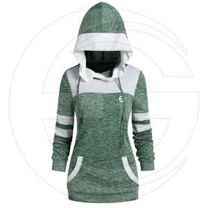 Wholesale Long Sleeve Fashion Hot Sale Color Block Street Wear <b>Women</b> Hoodie - Product Image 1