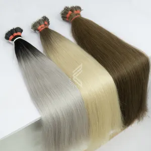 प्राकृतिक सुनहरे बालों वाली नैनो टिप मानव बाल एक्सटेंशन 18" सैलून के लिए कच्चे वियतनामी बाल छल्ली संरेखित बाल