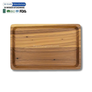 Hexagonal <b>Wooden</b> <b>Serving</b> <b>Tray</b> Polished Finish Durable For Food Contact Residential Use Made in Vietnam - Product Image 6
