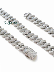 Collar de Moissanita para Hombre y Mujer, Diseño de Corte Brillante Redondo, Plata S925, Joyería de Lujo - Product Image 2
