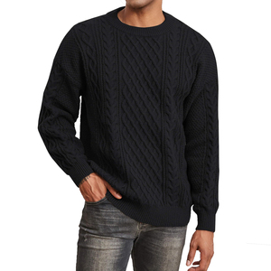 Pull à col rond en tricot doux de qualité supérieure pour homme, manches longues, décontracté, chaud, confortable, léger, pour l'hiver, à porter au quotidien - Product Image 3