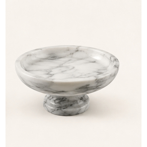 Bol sur piédestal en marbre naturel blanc, vente en gros, centre de table moderne pour fruits, bol de service décoratif sur pied pour la cuisine et la décoration intérieure - Product Image 5