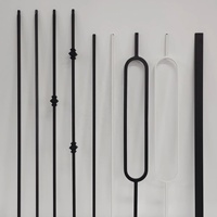 Modèle de conception traditionnelle ZSZSK-03 broches creuses en fer forgé noir satiné 1/2 ''balustres à une articulation escalier nouveau Design