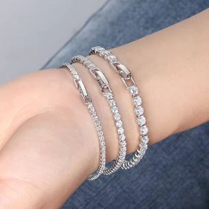 Premium vvs moissanite <b>iced</b> <b>out</b> tennis bracelet 925 sterling silver sparkling <b>chain</b> jewelry for women and men - Product Image 2