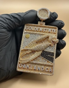Customized VVS Moissanite Name Letter <b>Pendant</b> For Men's 925 <b>Silver</b> Gold Plated Iced Out <b>Pendant</b> Hip Hop Style <b>Initial</b> <b>Pendant</b> - Product Image 4