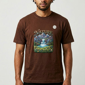 Camiseta de Moda con Estampado en Relieve para Hombre, Cómoda, Informal, de Algodón, con un Estampado Llamativo, Estilo Urbano - Product Image 1