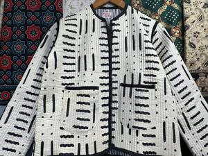 New <b>Pattern</b> Breathable Reversible Cotton <b>Quilted</b> <b>Jacket</b> for Women Indian Handblock Print Winter Coat with Sleeve - Product Image 3